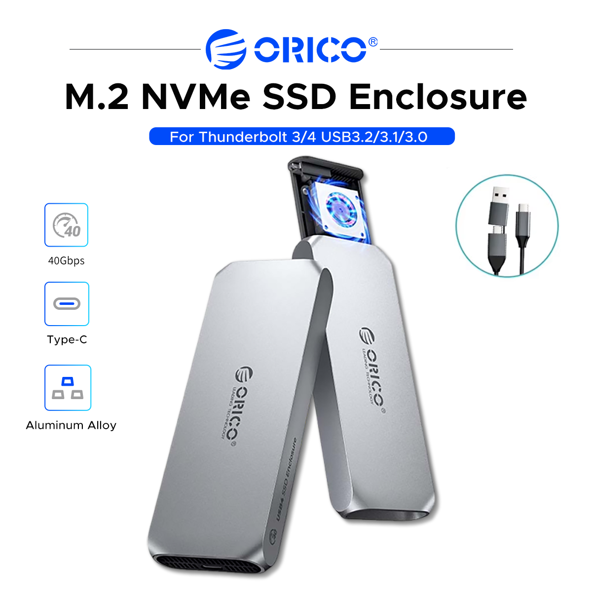 Usb4 40Gbps External Ssd 8Tb - ORICO USB4 M.2 NVMe SSD gabinete