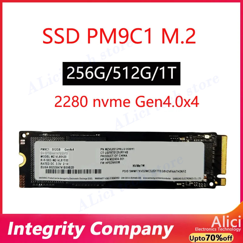 Samsung Ssd - Original aplicável samsung pm9c1/pm9c1a 512g 256g