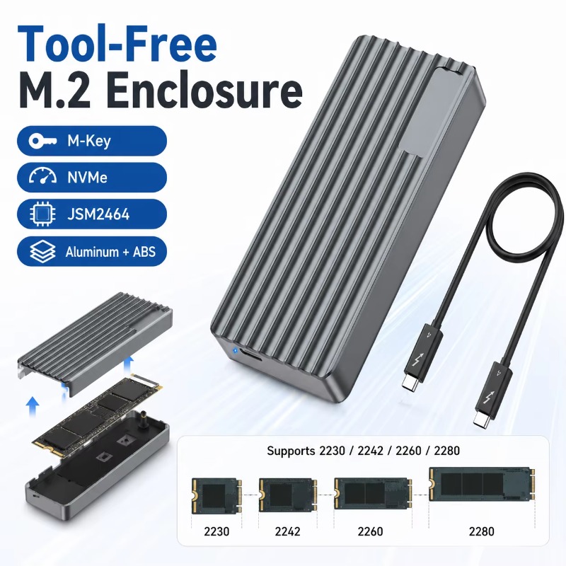 Gabinete TBT3/USB4 para SSD M. - Usb4 40Gbps External Ssd 8Tb avaliação e preço
