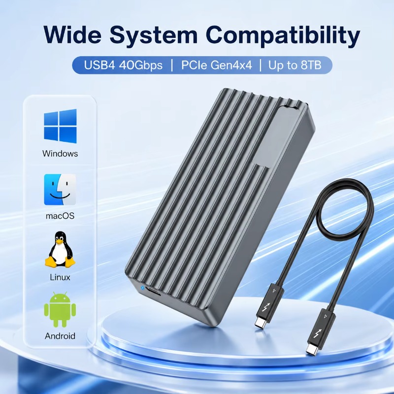 Gabinete TBT3/USB4 para SSD M. - Usb4 40Gbps External Ssd 8Tb avaliação e preço